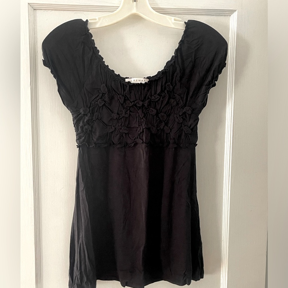 Elegant Kenar Black Women's Top Size Small